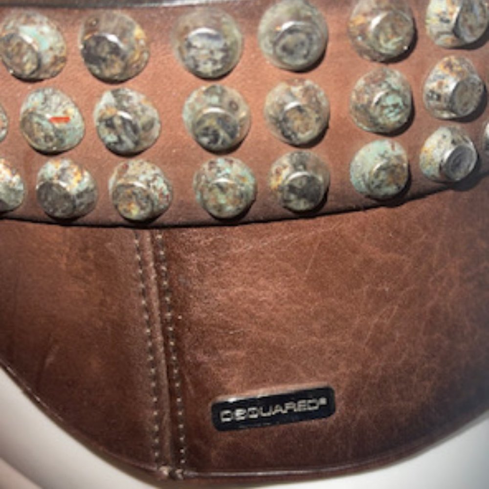 DSQUARED Leather Studded Runway Belt / XS - Picture 2 of 7